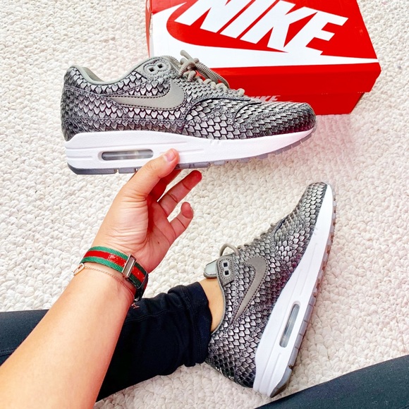 Nike Shoes - NIKE Air Max 1 Reptile metallic pewter.